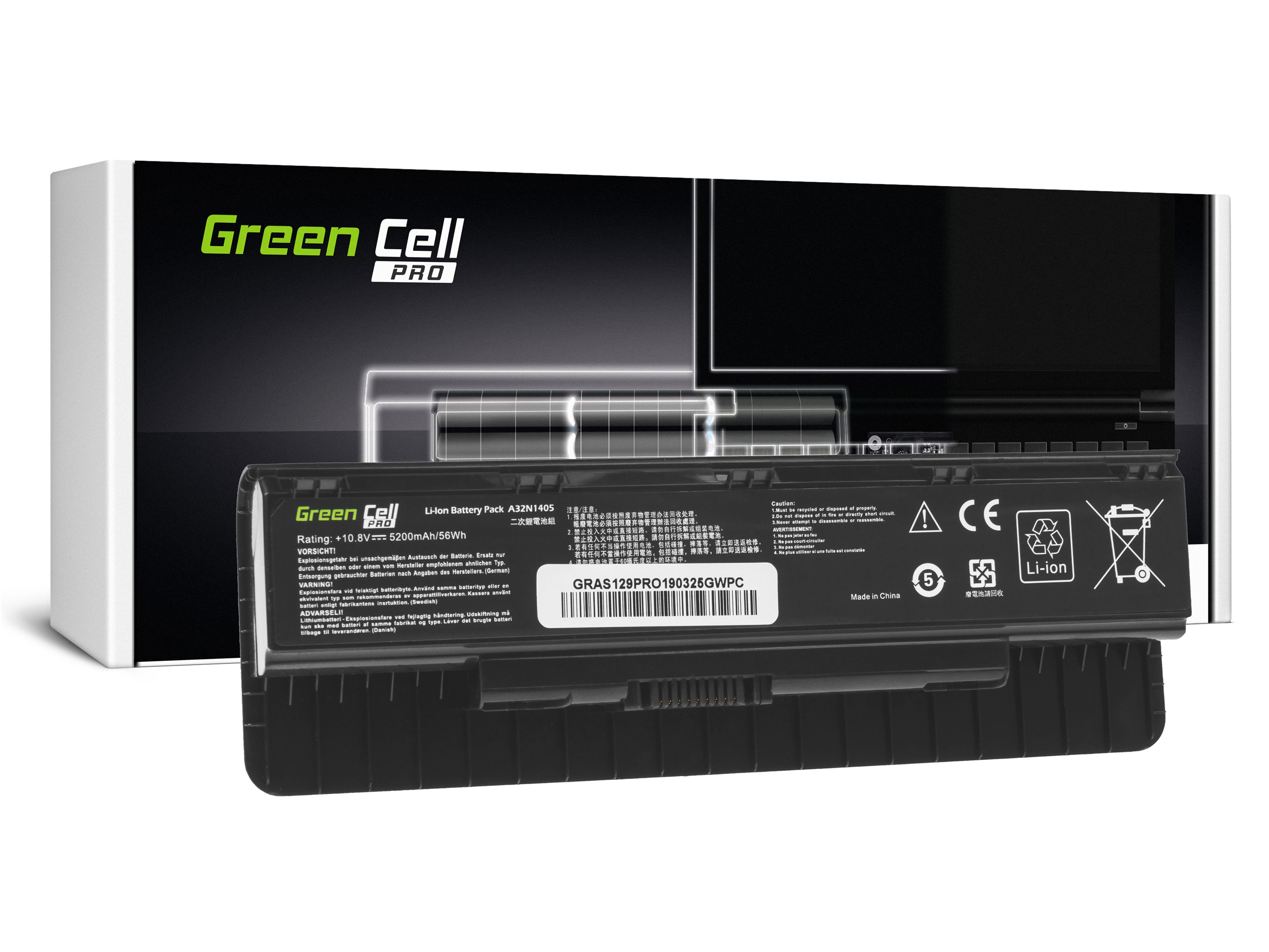 Green Cell PRO batteri A32N1405 til Asus G551 G551J G551JM G551JW
