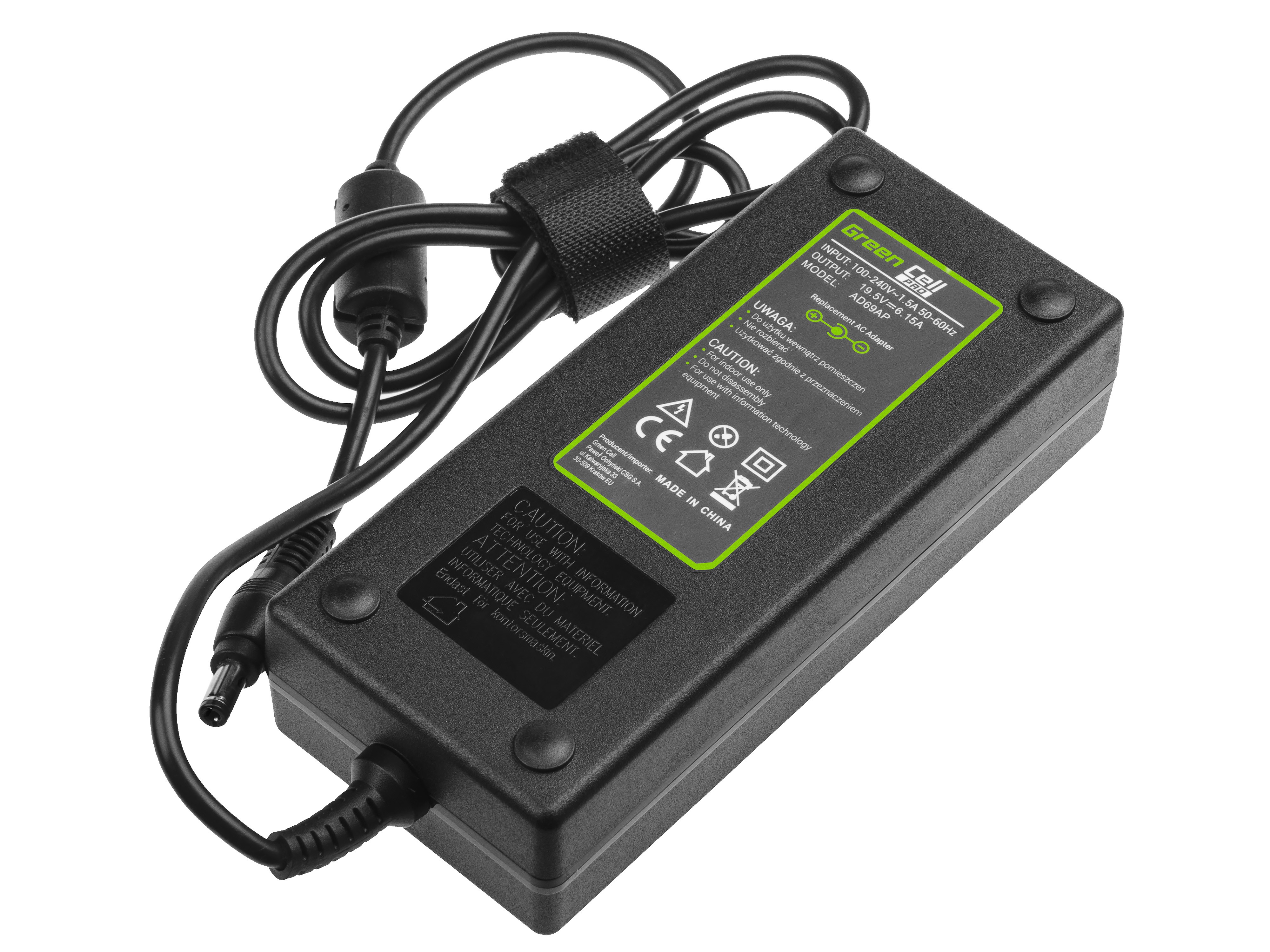 Green Cell PRO lader / AC Adapter til Lenovo IdeaPad Y510p-19.5V 6.15A 120W