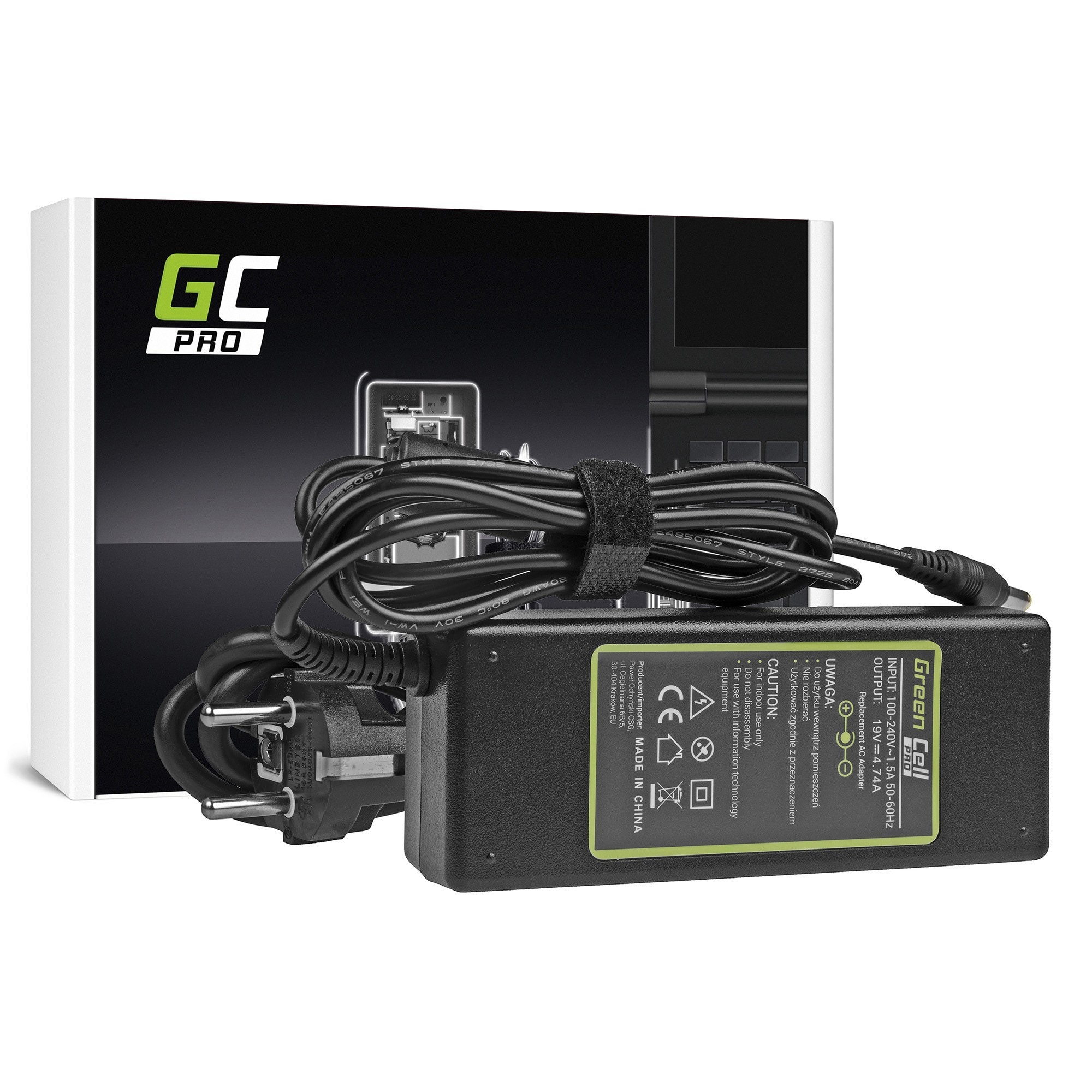 Green Cell PRO Charger / AC Adapter for HP Compaq NC6000  -19V 4.74A