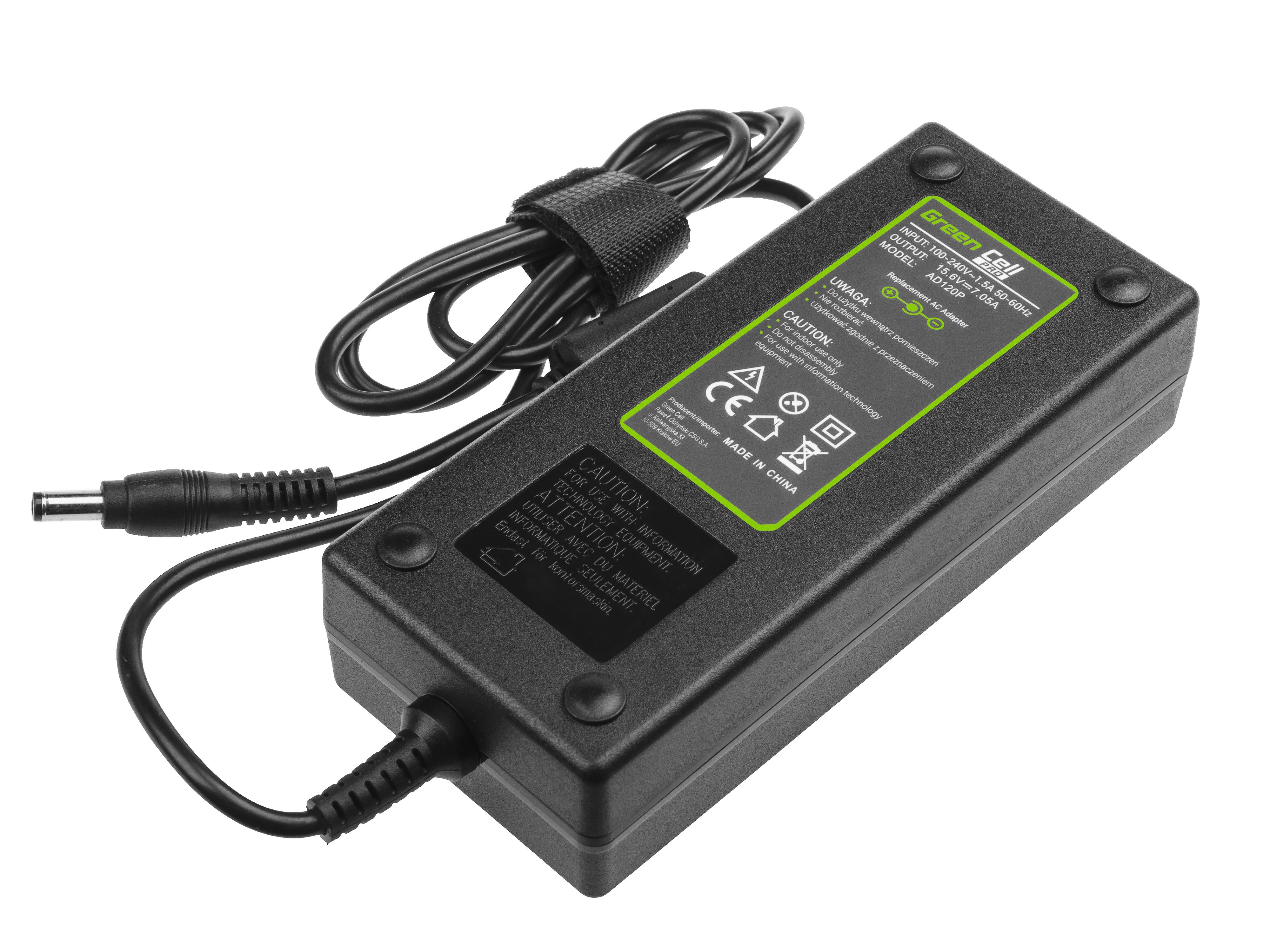 Green Cell PRO lader / AC Adapter til Panasonic ToughBook -15.6V 7.05A 110W