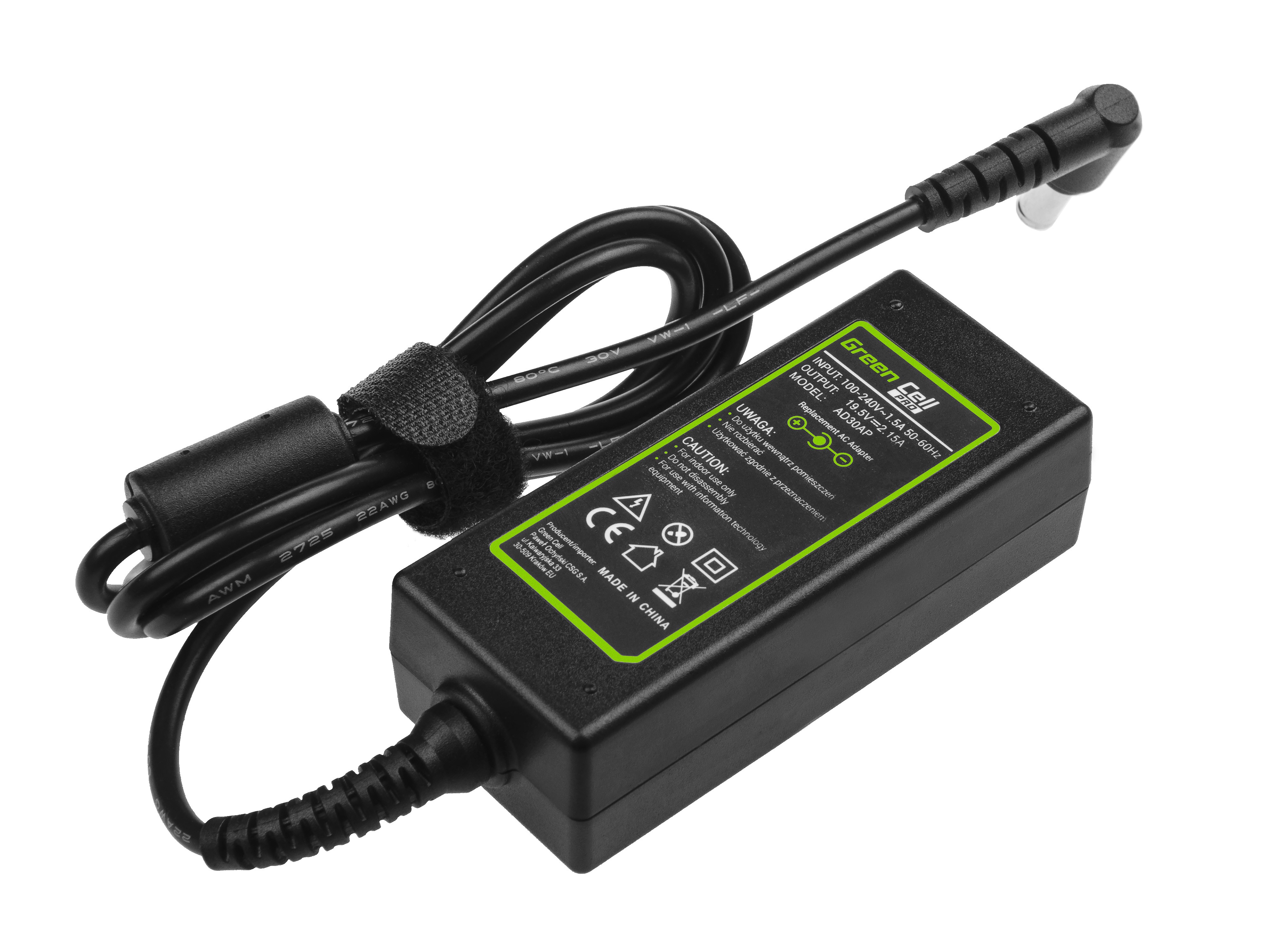 Green Cell PRO lader / AC Adapter til Sony Vaio W11 W12 -19.5V 2.15A 40W
