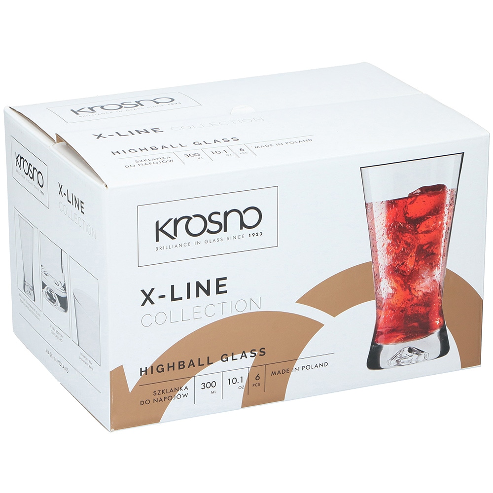 Krosno X-line Glass 300ml 6-pk