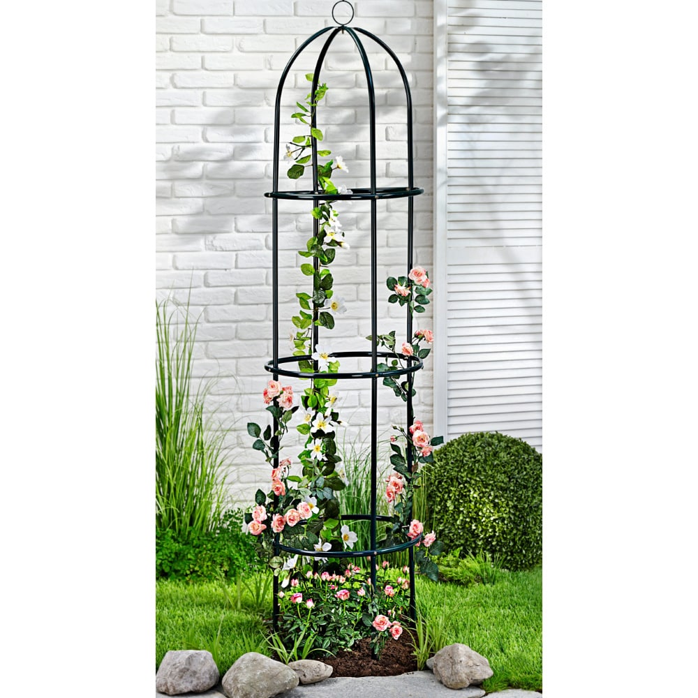 Plantestøtte obelisk - 185 cm høyt espalier / Rosensøyle