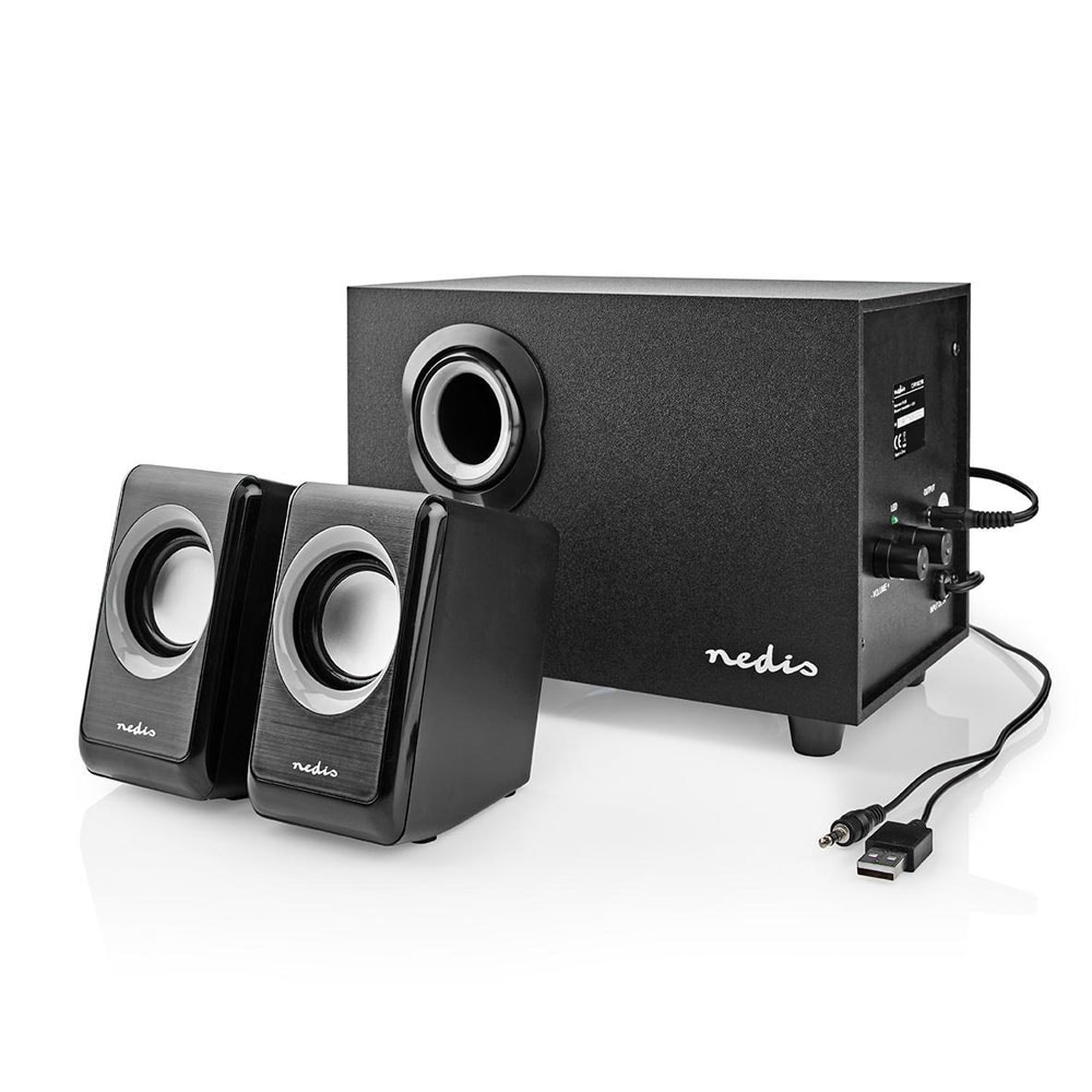 PC-høyttalere 2.1 / datahøyttalere med subwoofer / USB-høyttalere / høyttalersystem 33 W