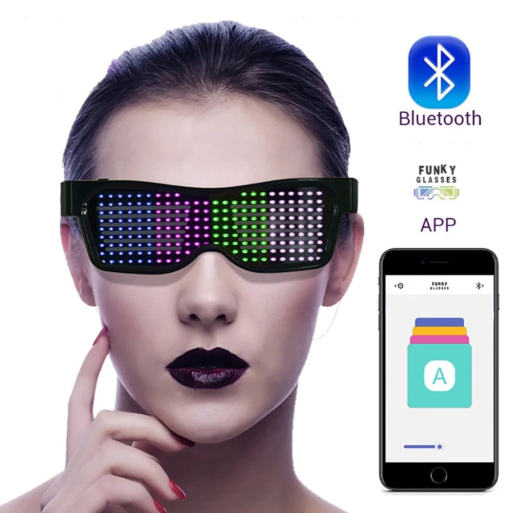LED Briller med bluetooth