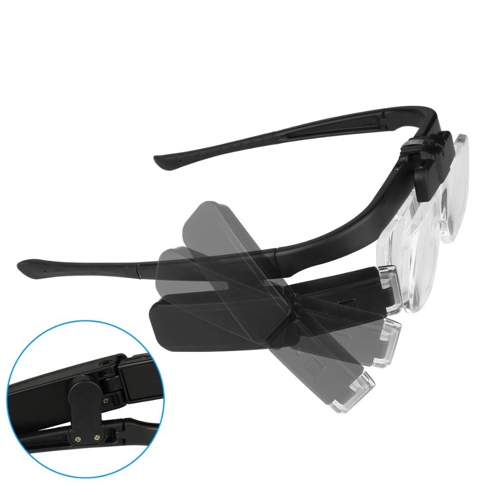 Forstørrelsesglassbriller med LED - 4.5X