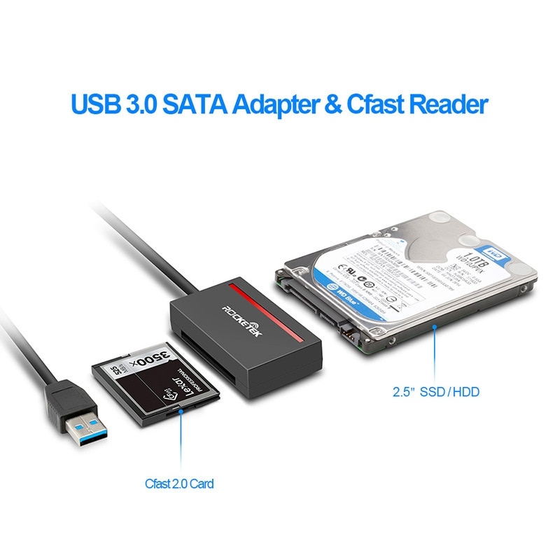 USB 3.0 til SATA Harddiskleser 16cm