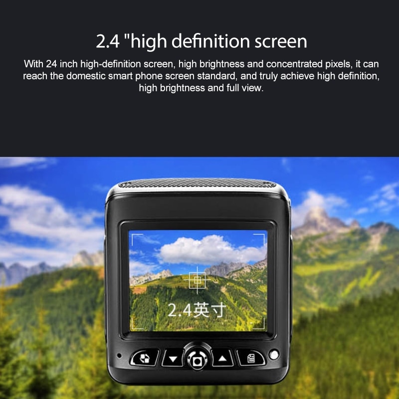 Reisekamera 1080P med 2,4" Skjerm