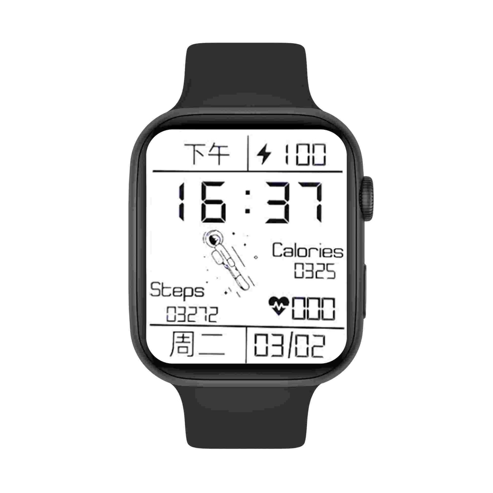1,75" Vanntett Smartwatch - Svart