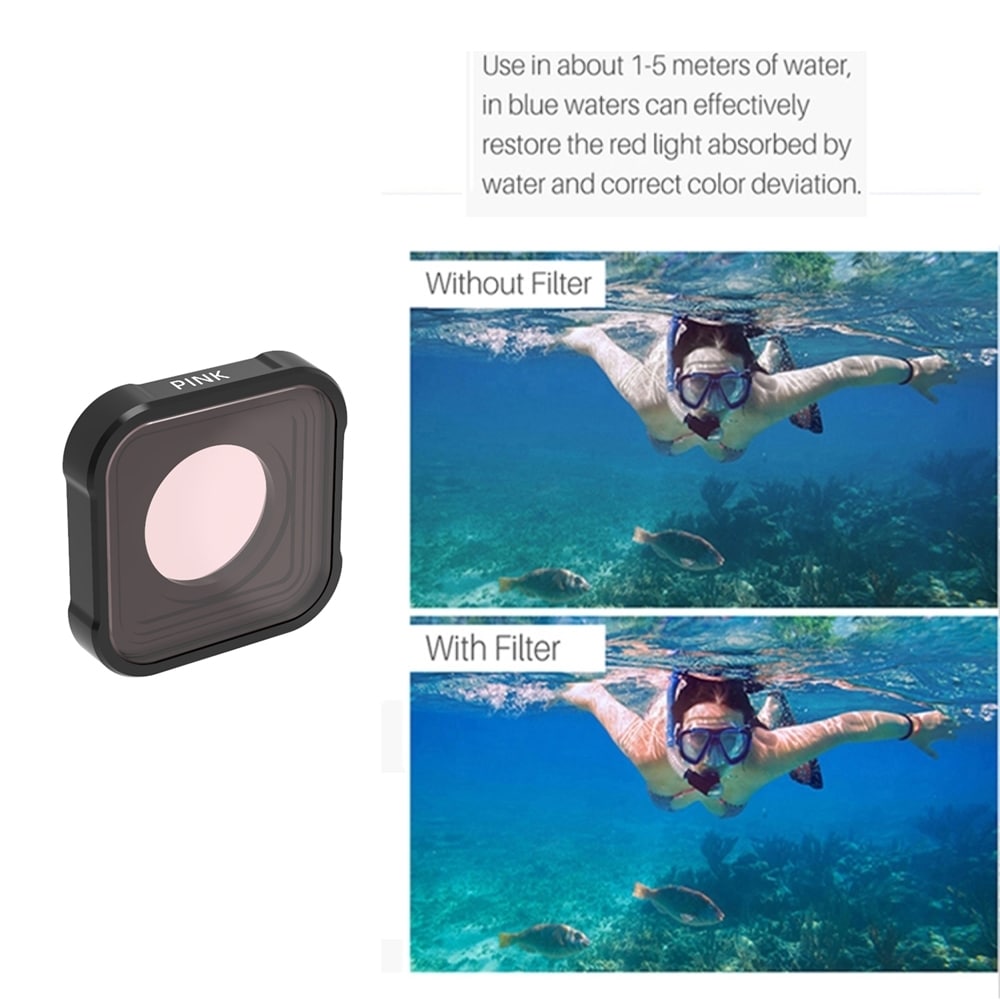 Rosa dykkefilter til GoPro HERO9