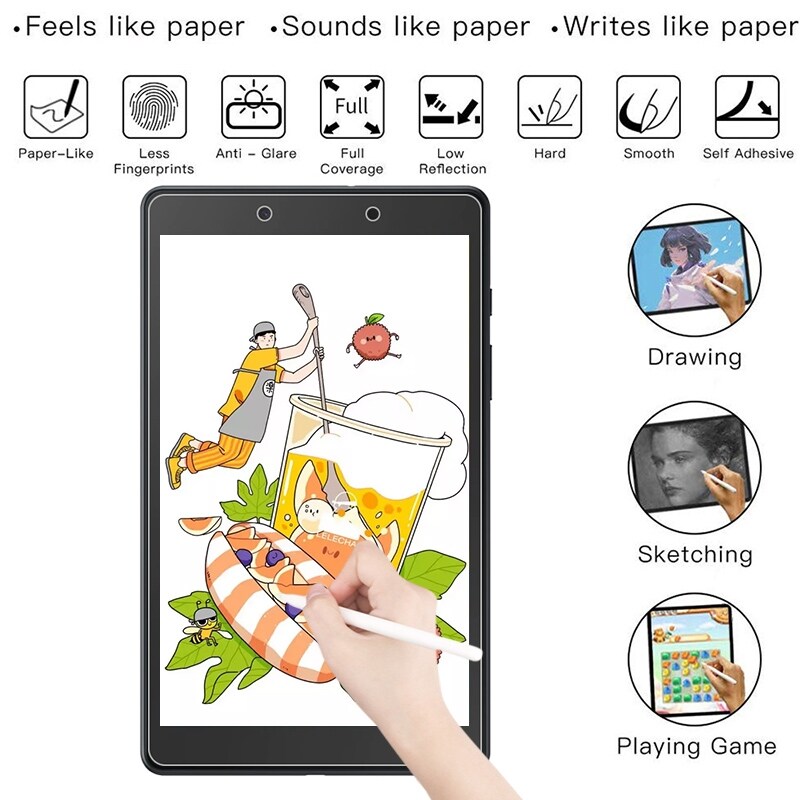 Skjermbeskyttelse med papirfølelse til Samsung Galaxy Tab A 8.0 (2019) T290