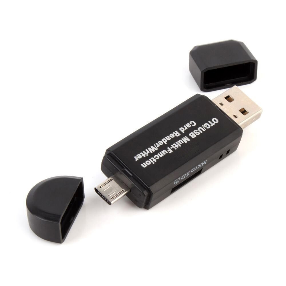 4 i 1 Minneskortleser med USB & MicroUSB