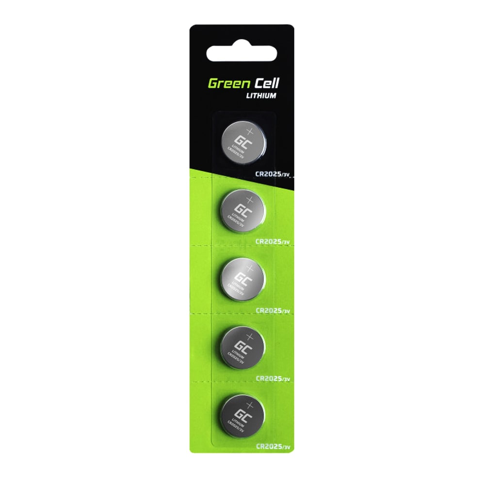 Green Cell CR2025 Knappcellebatterier 5-pk