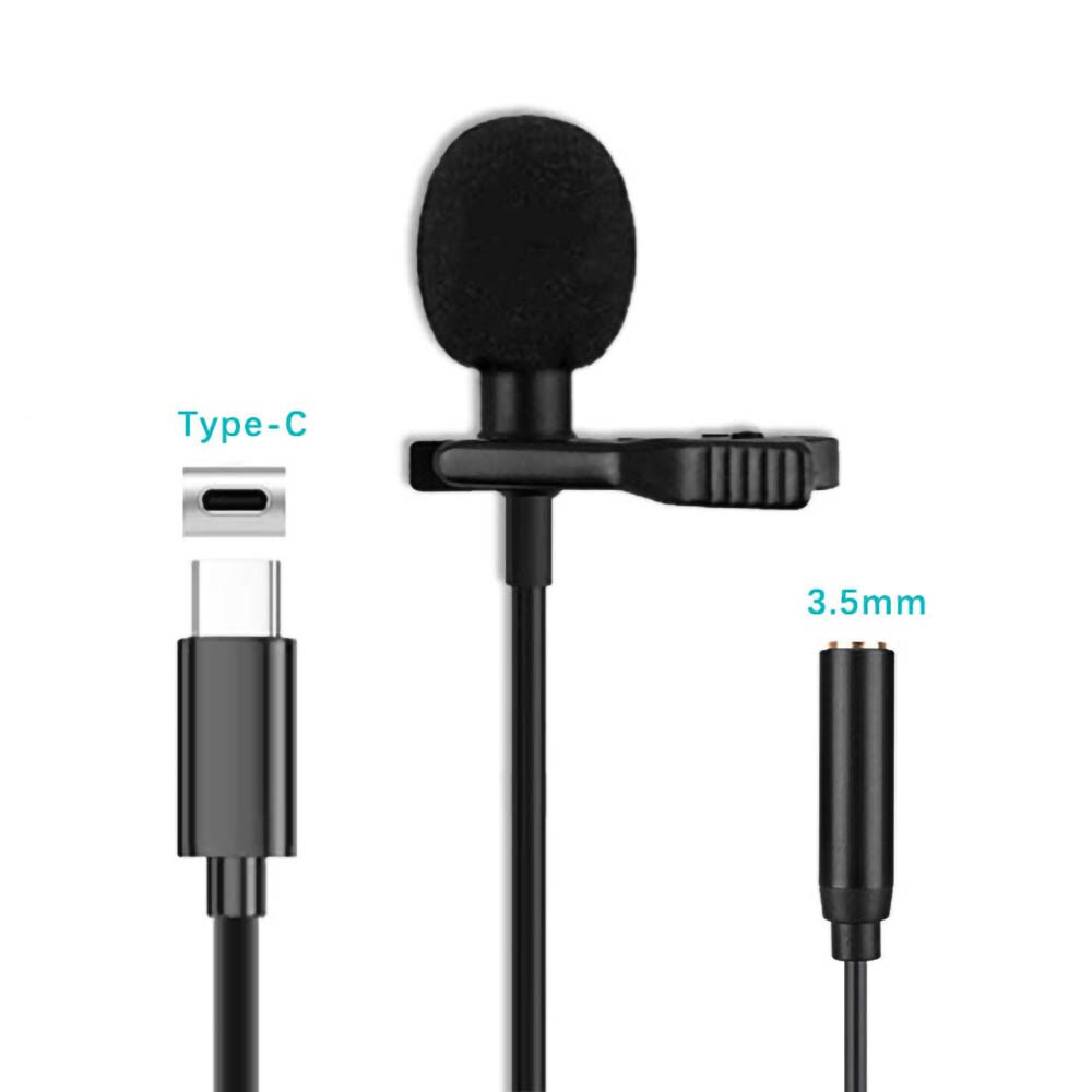 Mikrofonmygg med USB-C og hodetelefoninngang 3.5mm