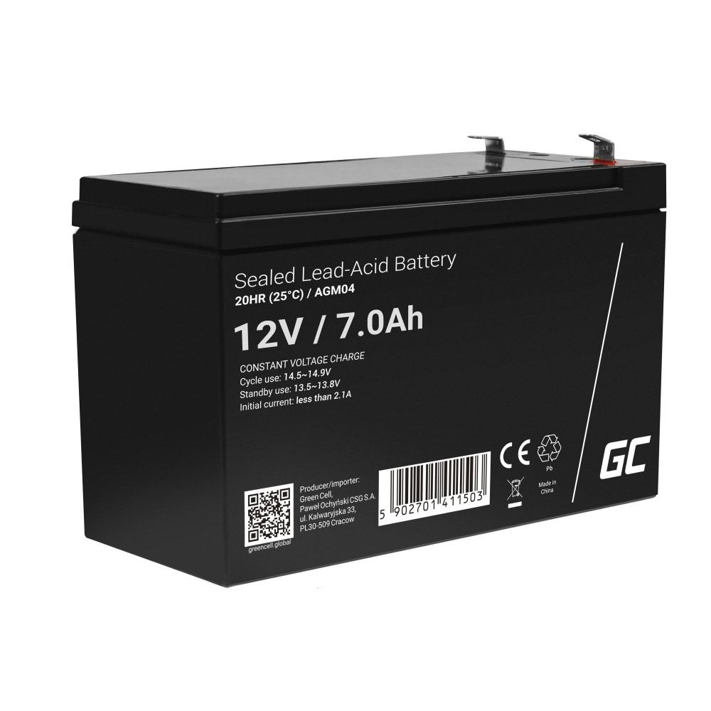 Green Cell AGM Batteri 12V 7Ah