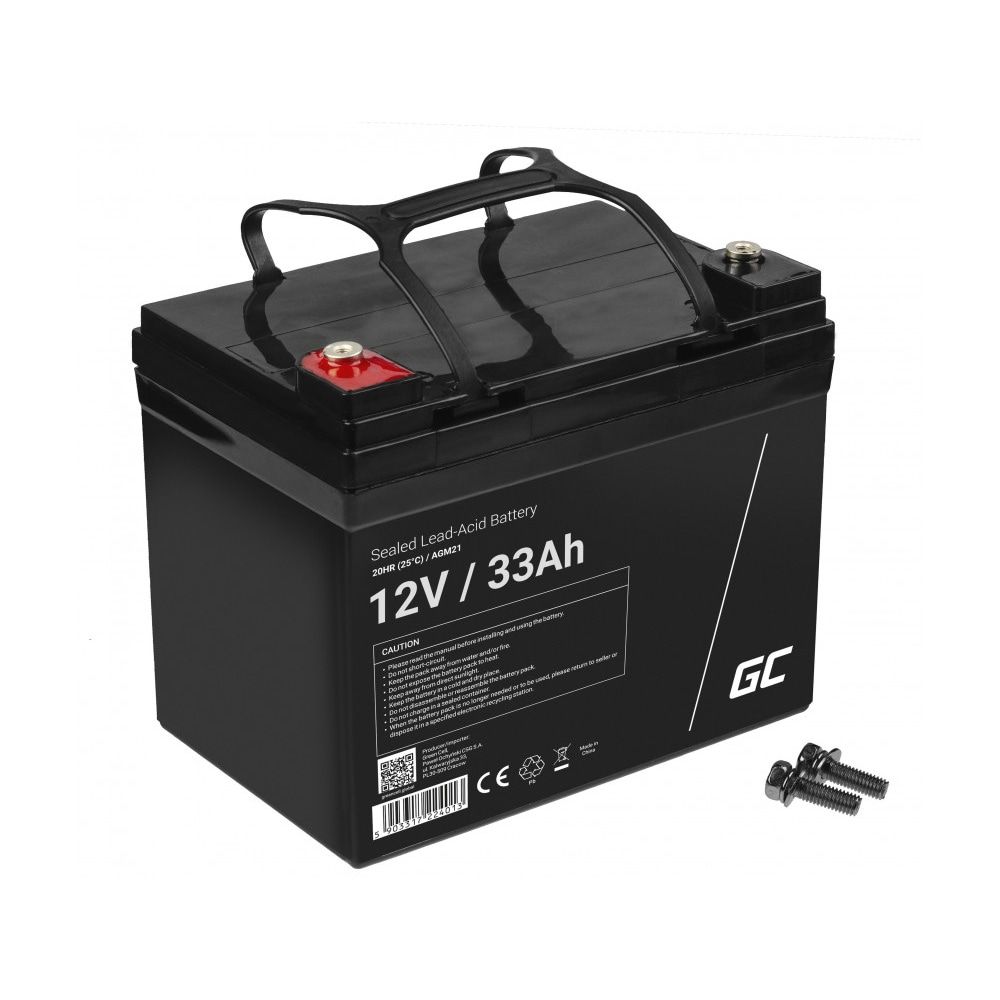 Green Cell AGM Batteri 12V 33Ah