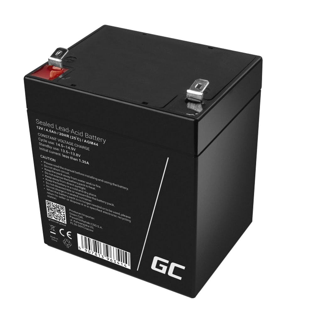 Green Cell AGM Batteri 12V 4.5Ah