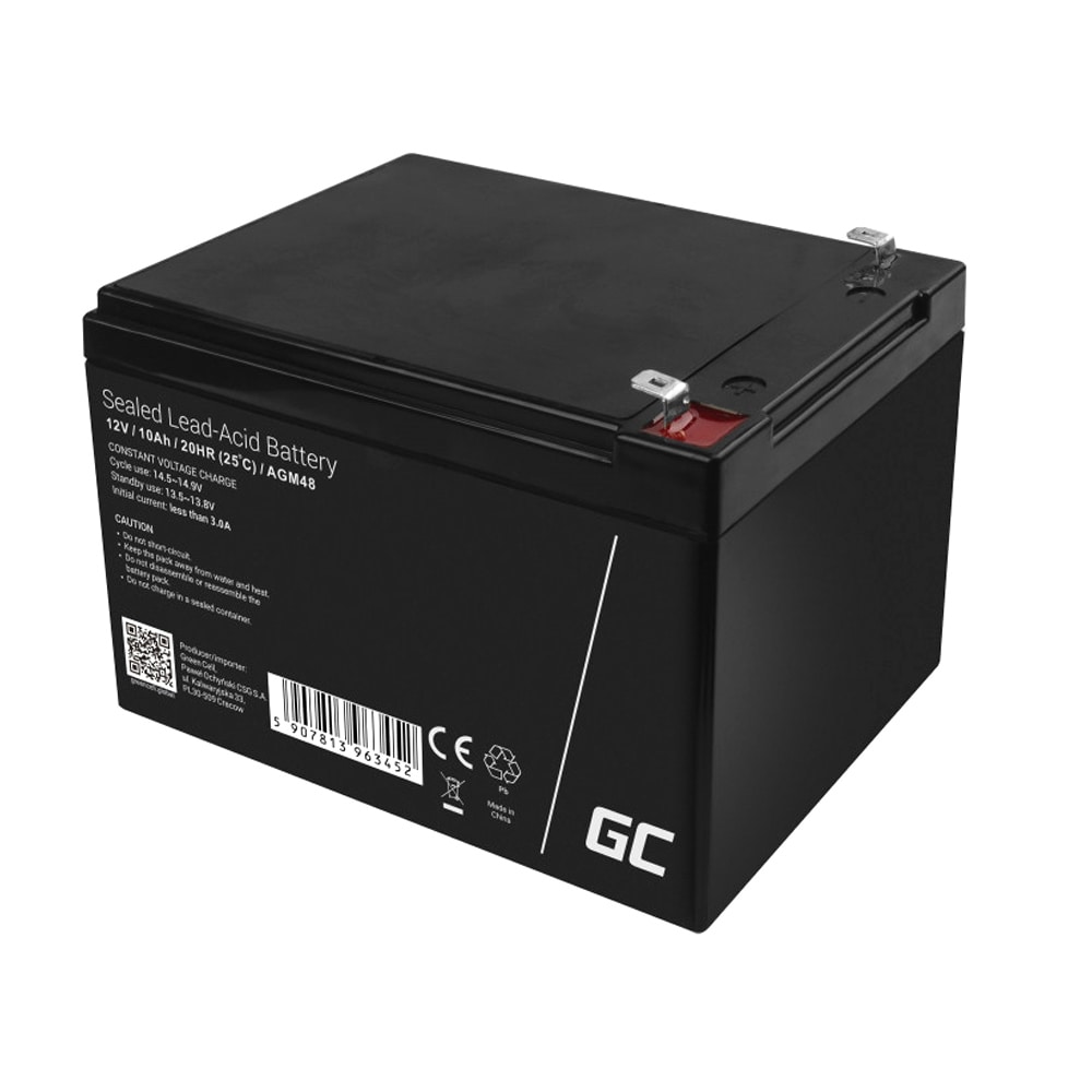 Green Cell AGM Batteri 12V 10Ah