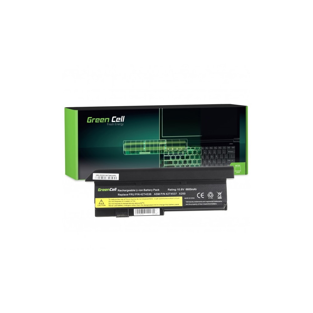 Green Cell Batteri til Lenovo ThinkPad X200 - 11,1V 6600mAh