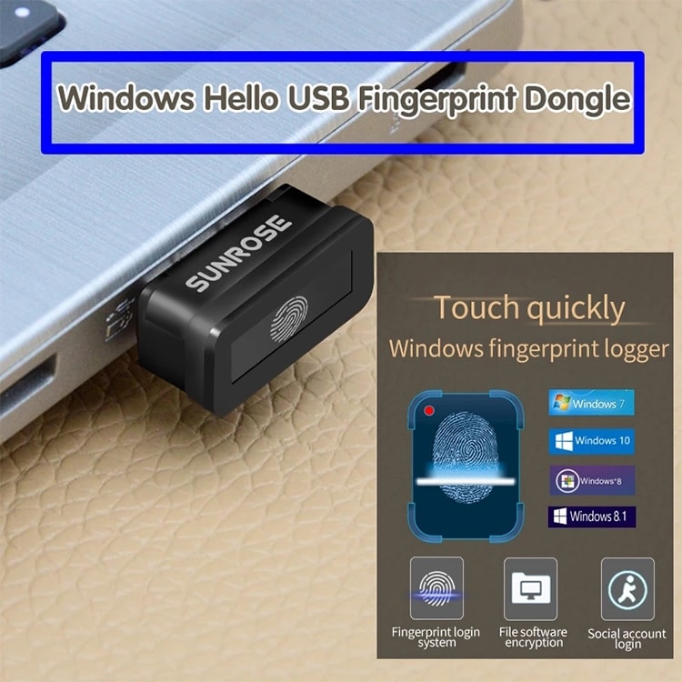 USB fingeravtrykkleser for  Windows 7/8/10