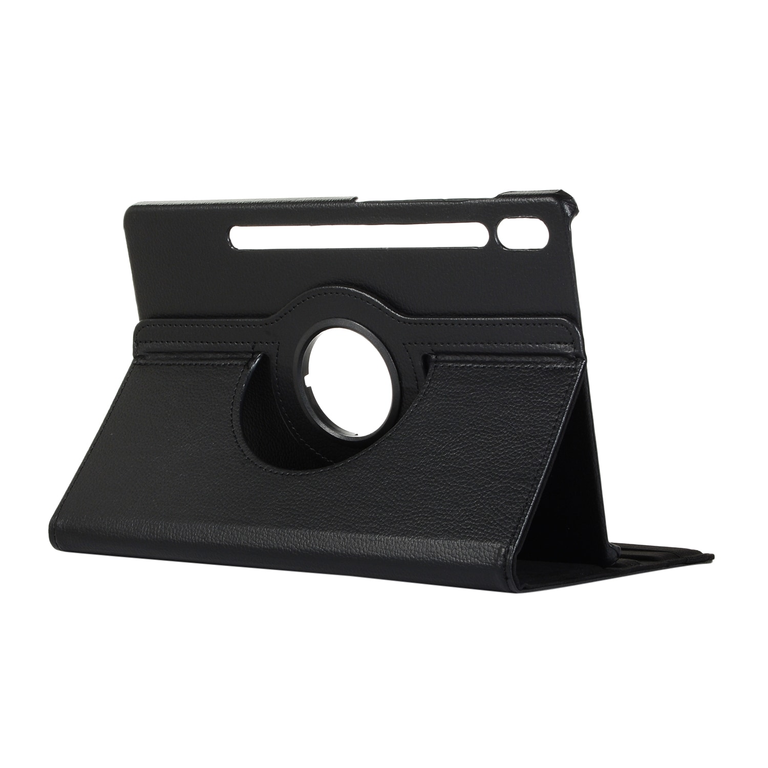 Etui med roterende stativ for Samsung Galaxy Tab S7 FE T730 - Svart