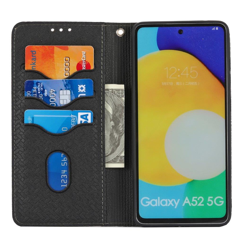 Mobilldeksel med kortlomme til Samsung Galaxy A52 4G / 5G - Svart