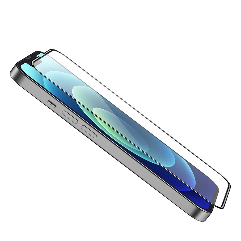 Fullskjermbeskyttelse i herdet glass med forsterkede kanter til iPhone 13