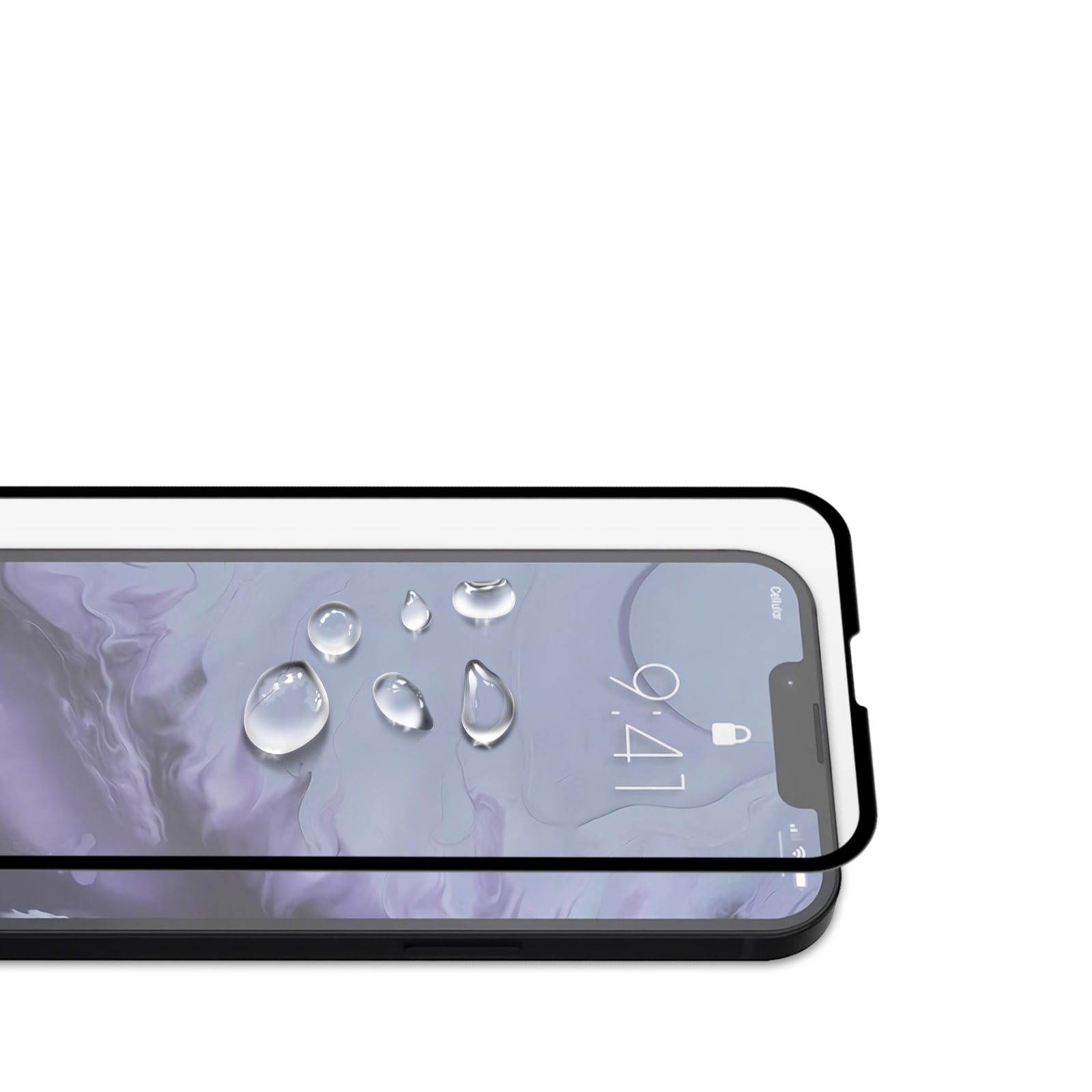 Temperert skjermbeskyttelse med svart ramme til iPhone 13 mini