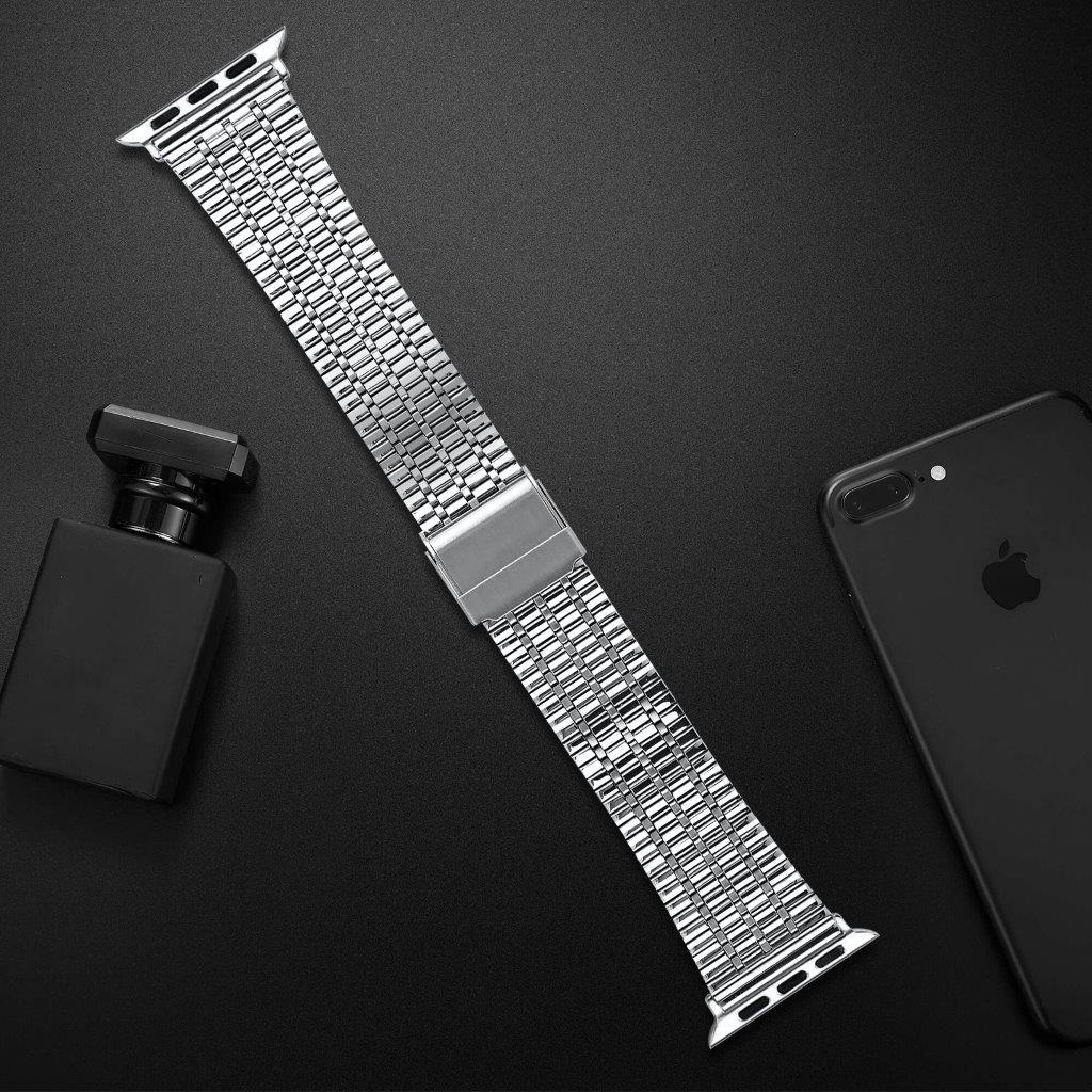 Armbånd med dobbellås til Apple Watch 38 mm - Sølv