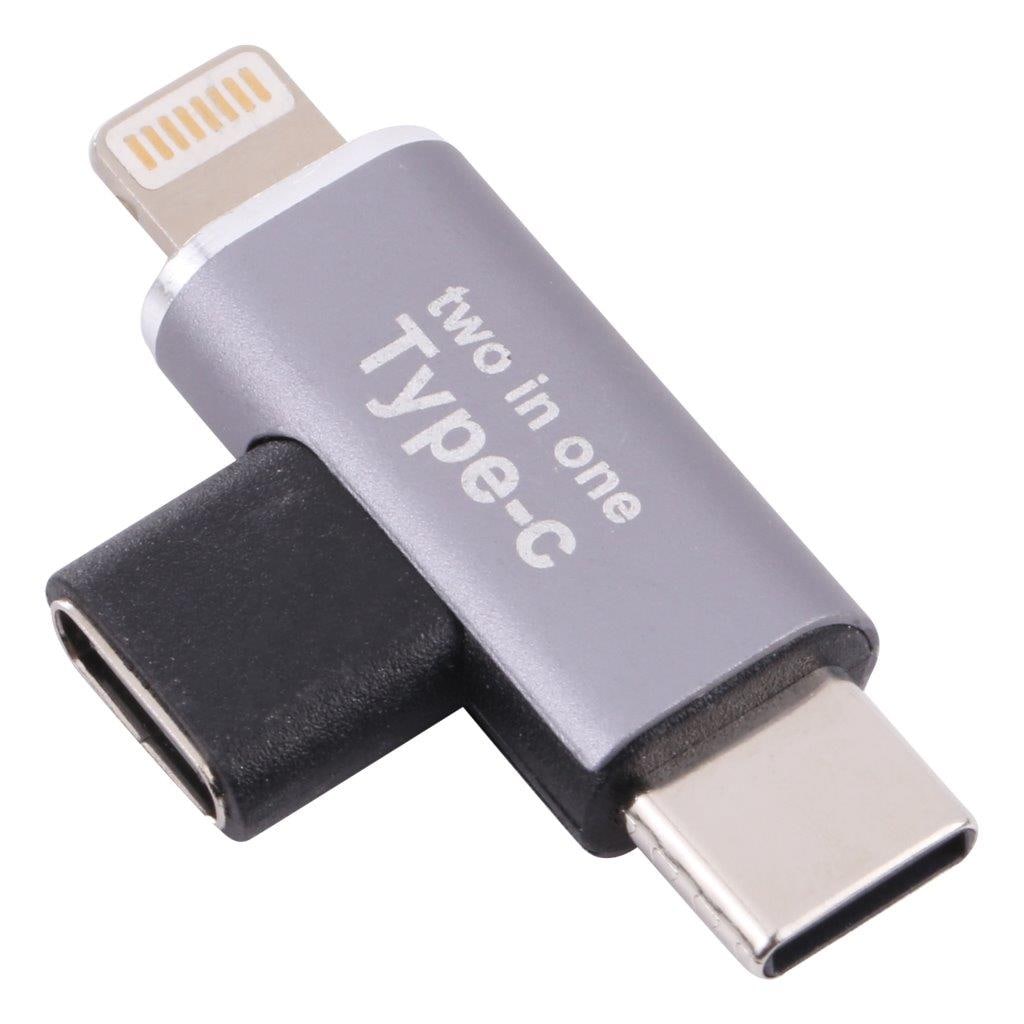 Adapter USB-C-hun til 8-pin-han + USB-C-han
