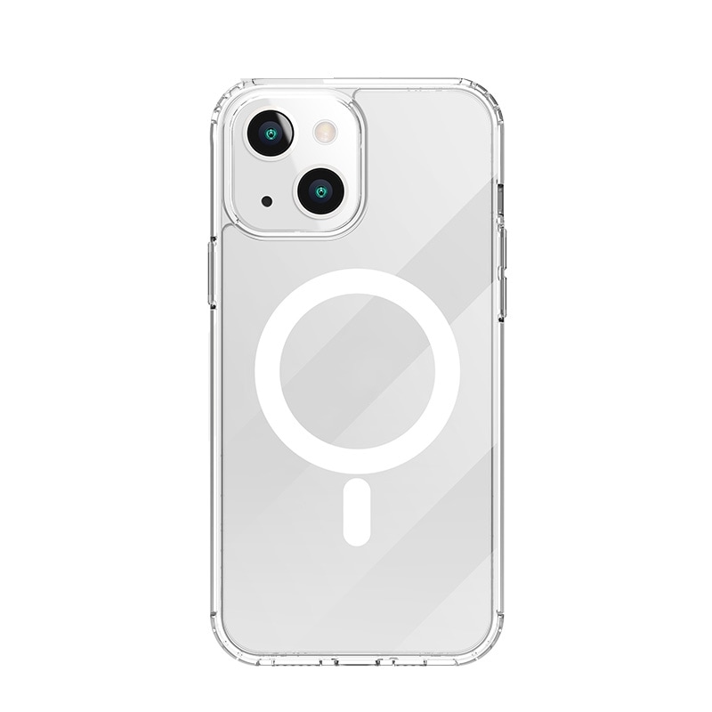 Mobildeksel med støtsikker beskyttelse og MagSafe for iPhone 13 mini - Gjennomsiktig