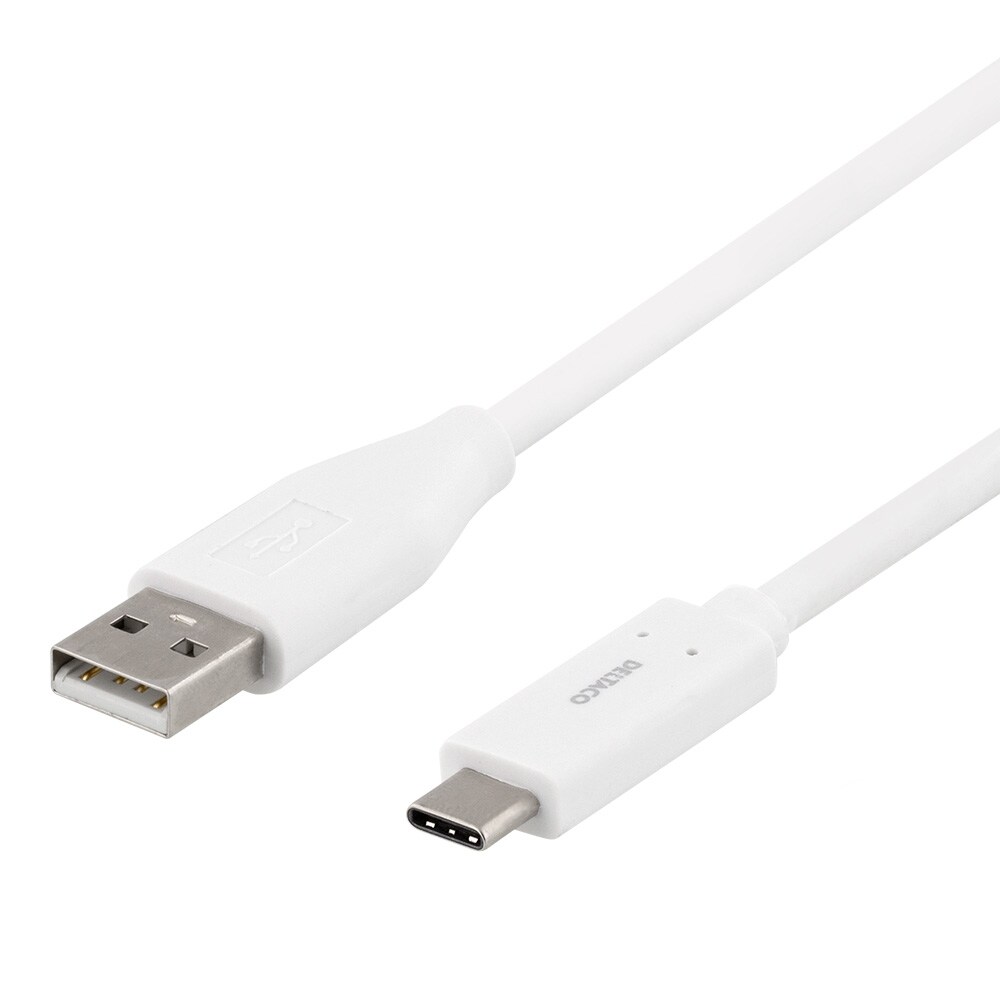 Deltaco USB-C til USB-A kabel 1m