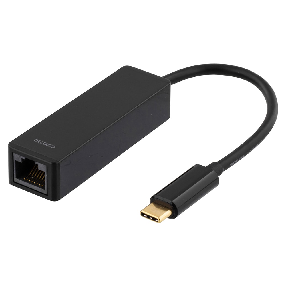 DELTACO USB 3.1 nettverksadapter 1xRJ45, 1xUSB 3.1