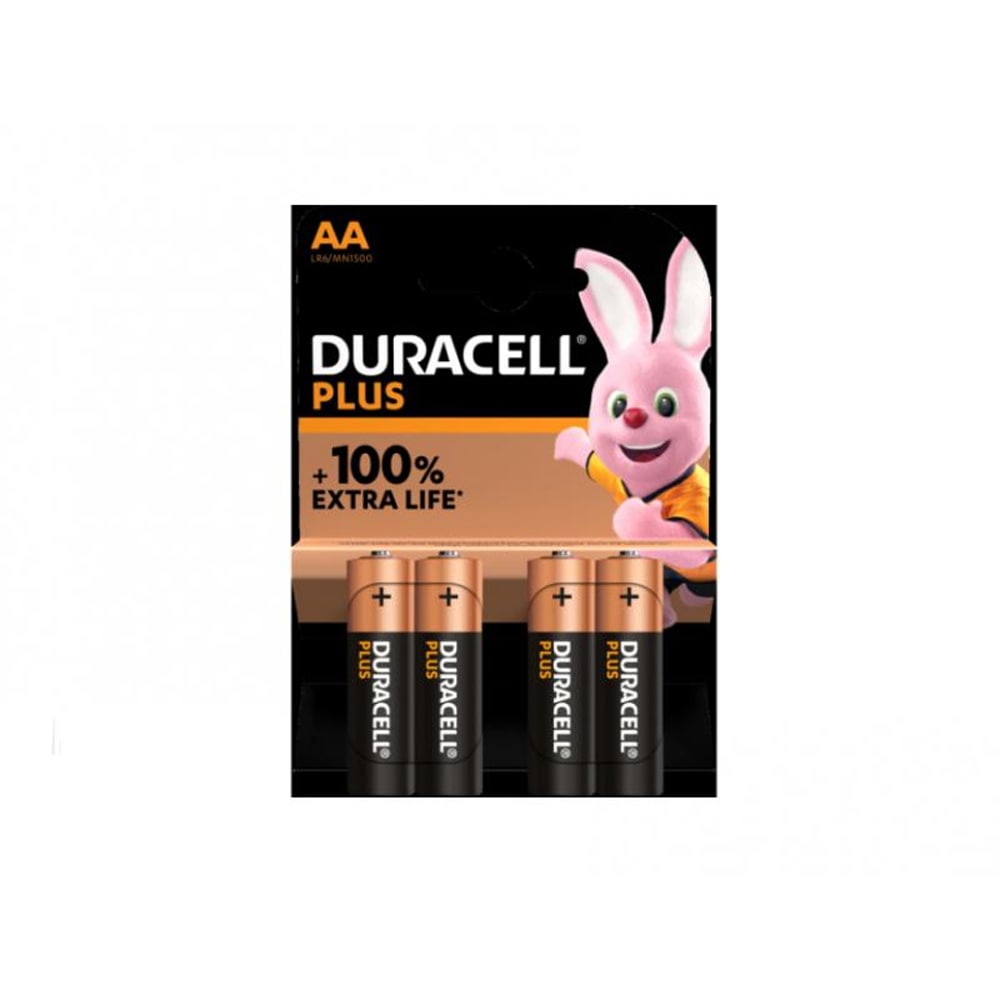 Duracell Plus Extra Life MN1500/LR06 Mignon AA 4-pakning