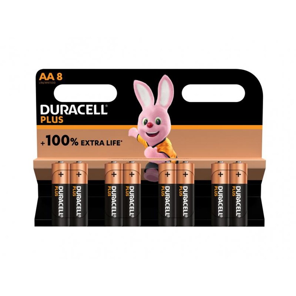 Duracell Plus Extra Life MN1500/LR06 Mignon AA 8-pakning