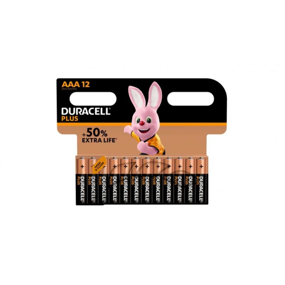 Duracell Plus Extra Life MN2400/LR03 Micro AAA 12-pakning