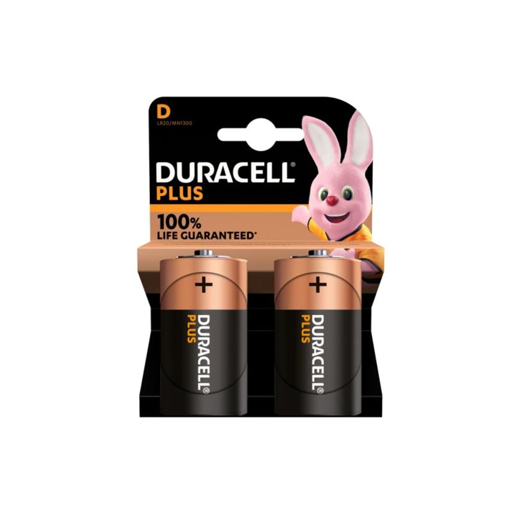Duracell Plus Extra Life MN1300/LR20 Mono D 2-pakning