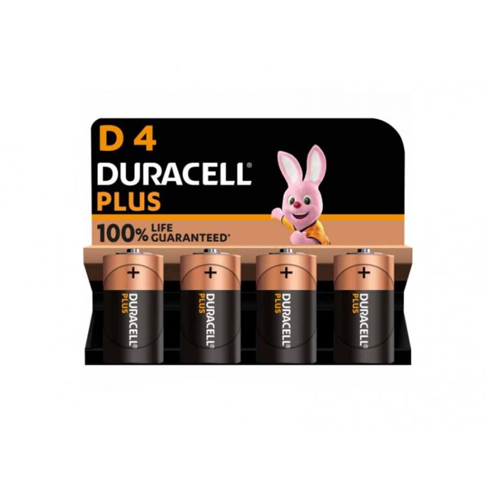 Duracell Plus Extra Life MN1300/LR20 Mono D 4-pakning