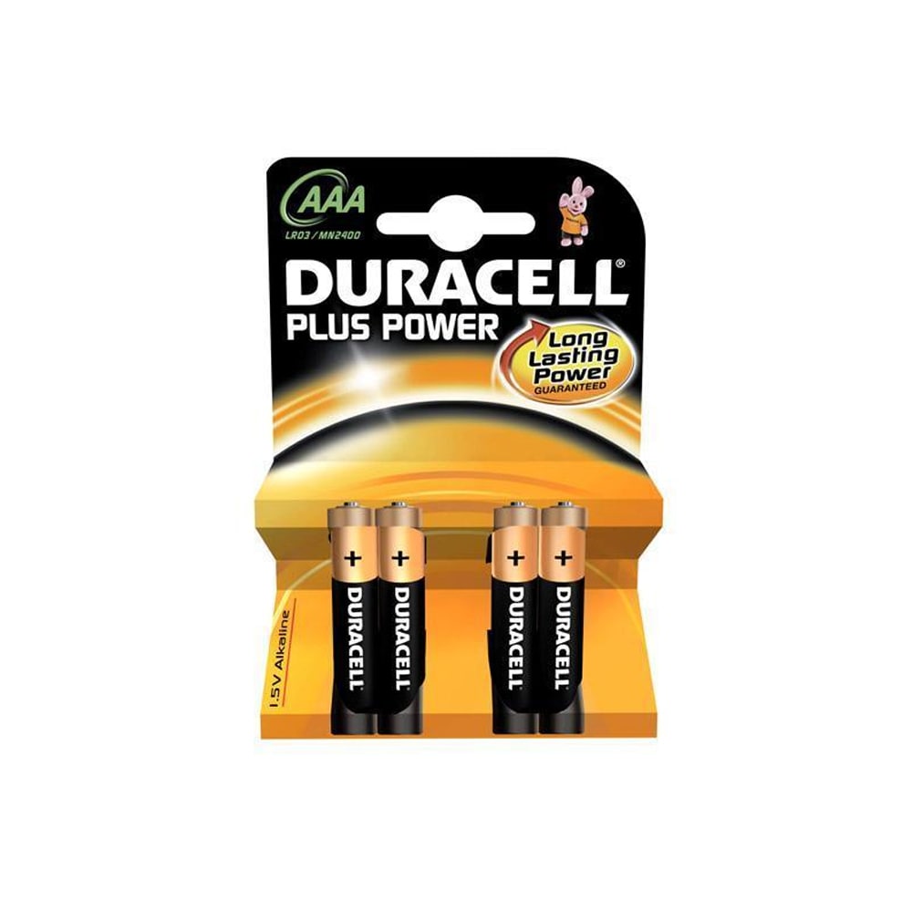 Duracell Plus Power AAA-batterier LR03 4-pakning