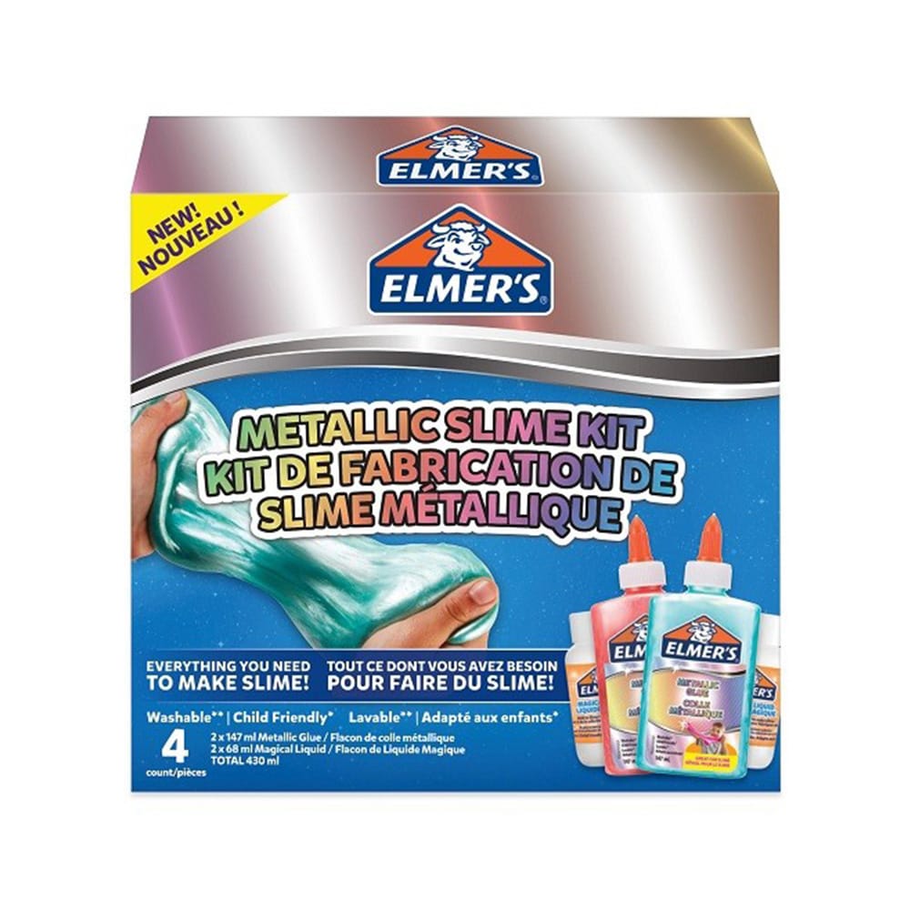 Elmer's Metallic slime kit - turkos/rosa