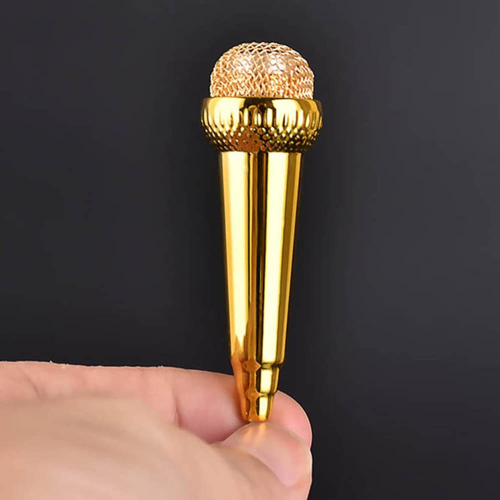 Mini Mikrofon i gull