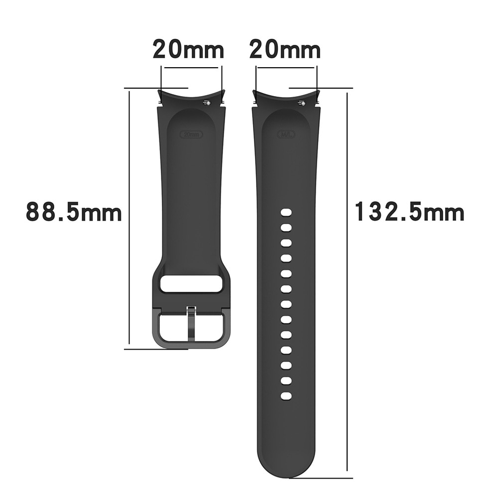 Silikonarmbånd Samsung Galaxy Watch 4 Sort