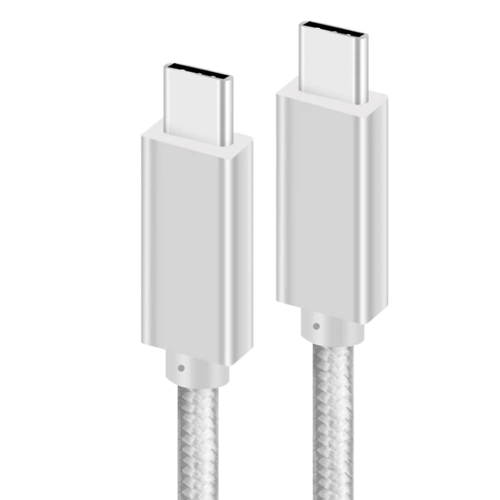 USB-C til USB-C-kabel USB 3.2 C PD100W 20GB/s 5A Hvit