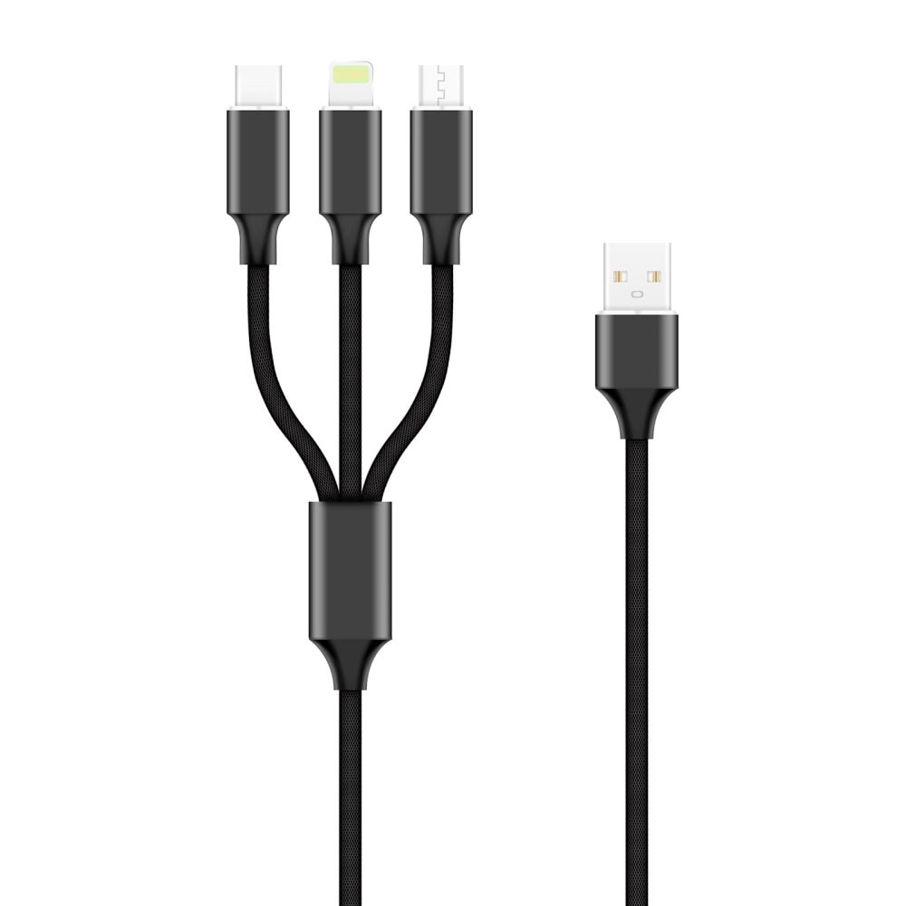 Forever 3i1 USB til USB-Type C/lightning/MicroUSB