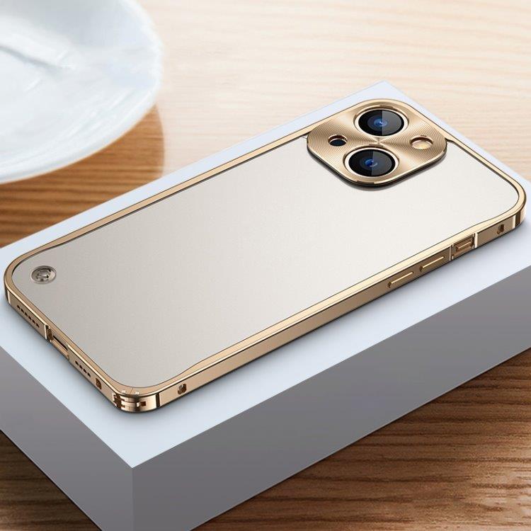 Mobildeksel med metallkanter iPhone 13 mini Gull