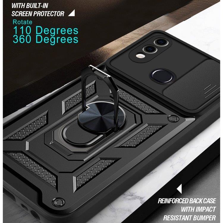 Beskyttelsedeksel med kamerabeskyttelse & Magnet Samsung Galaxy A10s Sort