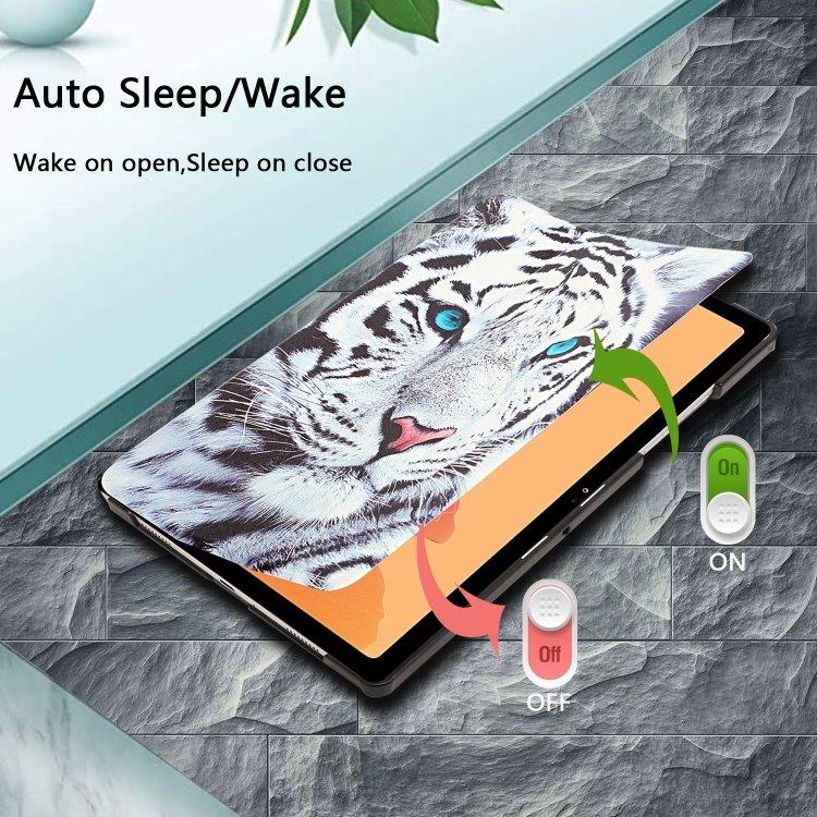 Trifold Designdeksel Samsung Galaxy Tab A7 10.4 2020 - Tiger