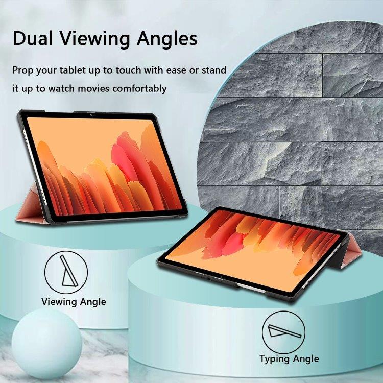 Trifold Designdeksel Samsung Galaxy Tab A7 10.4 2020 - Marmor Rosa