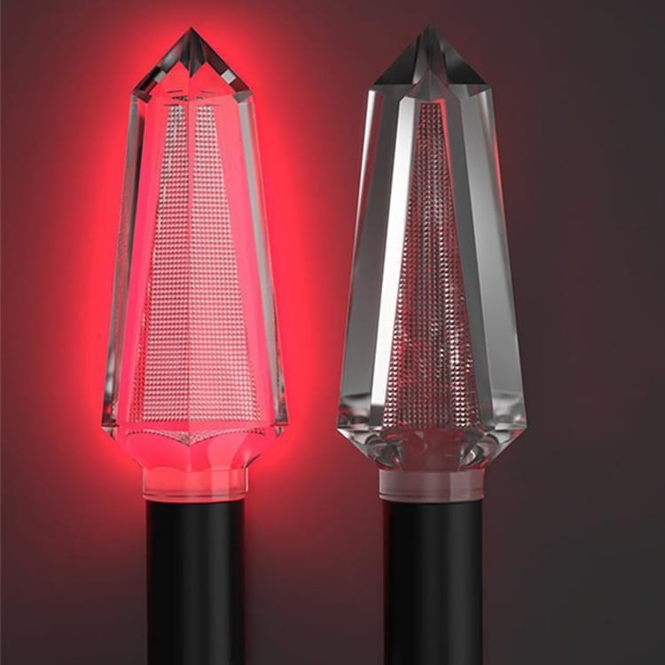 LED Blinklys til Motorsykkel/Moped Gjennomsiktige med rødt lys