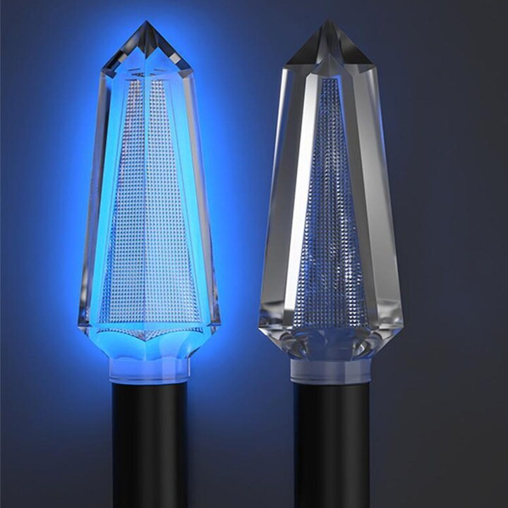 LED Blinklys til Motorsykkel/Moped Gjennomsiktige med blått lys